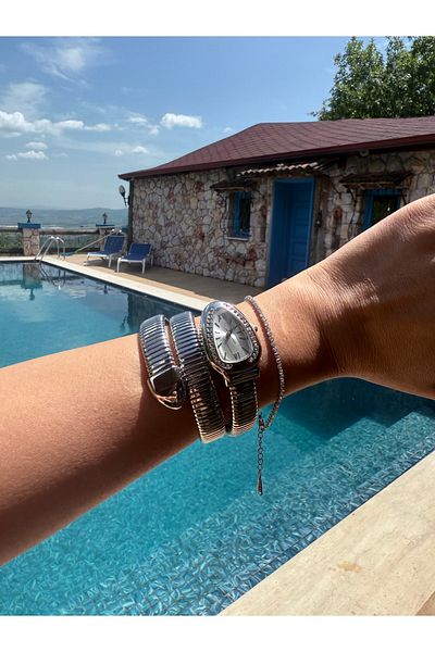 ACCESSORYHUB Snake Watch Wrap Around Wrist