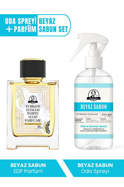 Özcan Bey Ottoman Serisi Beyaz Sabun Kokulu Parfüm White Soap 55ml Ve Beyaz S...