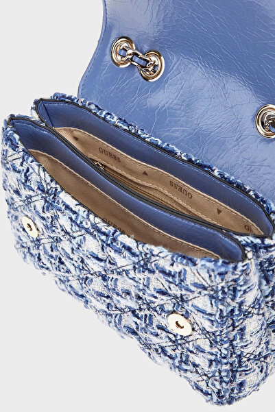 Guess Giully Logo Chain Strap Tweed Bag Hwas8748200 Bag Hwas87 48200 Stu