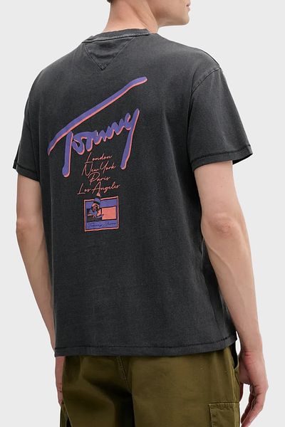 Tommy Jeans Printed 100% Cotton Relaxed Fit Crew Neck t Shirt Men t Shirt Dm0Dm20768 Bds