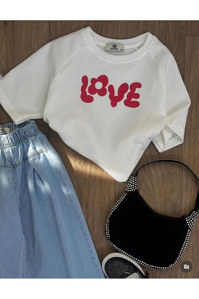 KOKOŞ BEBEK Set de 2 piese Love cu pantaloni din denim