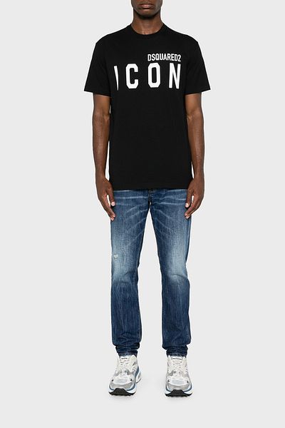 DSquared2 Printed 100% Cotton Regular Fit Crew Neck t Shirt Men t Shirt S79Gc0080 S23009 980