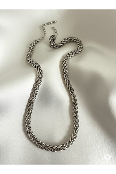 KANERUZ Unisex Angelus Model Thick Chain Necklace and Bracelet Set of 2