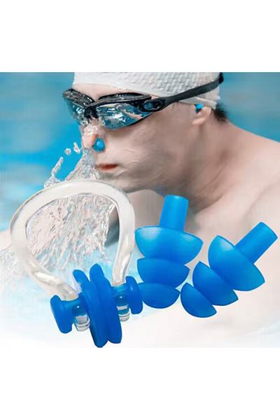 BGA Swimmer Silicone Ear Nose Plug Swimming Waterproof Ear Plug Nose Clip Boxed