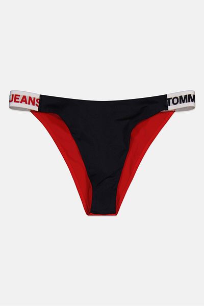 Tommy Jeans Women High Leg Cheeky Bikini, Red