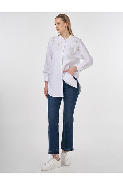 KYR Embroidered Cotton Tunic Optical White