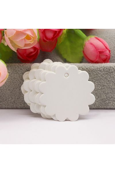 Choice 100tag20m String R Various Paper Gift Hang Tags, 100 Pieces Per Batch, White Kraft Paper Gift Packag