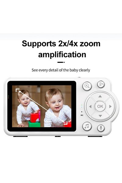 sharpdo 480P Smart HD Remote Baby Intercom Monitor, 2.8" Display, Vox Mode and Two-Way Intercom 2600mah