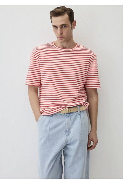 Mavi Κόκκινο - Λευκό Ανδρικό T-shirt M0612599-70967