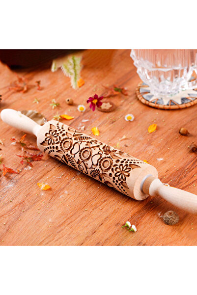 choice2 النمط 011 قطعة واحدة من شوبك خشبي منقوش عليه زهرة عباد الشمس، مناسب ل...