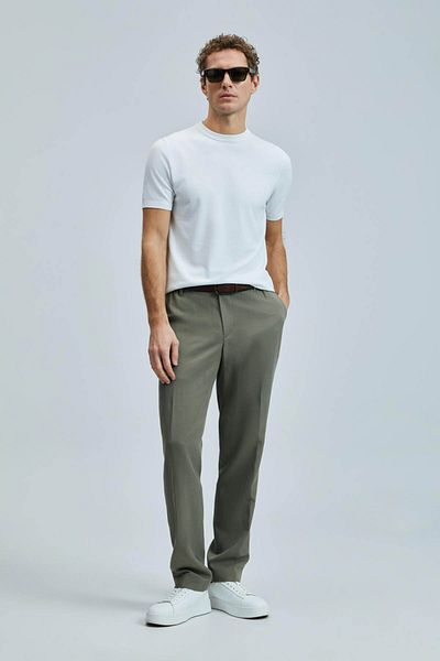Lufian Tıno Knitwear Off-White Men's T-Shirt 111090110