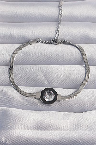 Skygo 316L Steel Silver Color Zircon Stone Enameled Italian Chain Serenay Bracelet - Tj-Bb6256