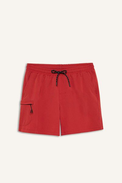 DeFacto Pantaloni scurti de baie pentru sport, cu textura flexibilă, imprimați, C5138ax25hs
