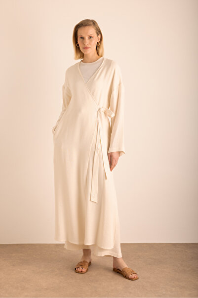 Aker Viscon Cotton , Yandan Bağlamalı Sabahlık