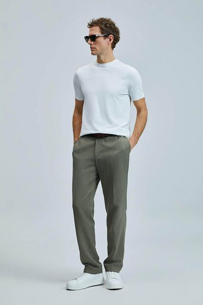 Lufian Tıno Knitwear Off-White Men's T-Shirt 111090110
