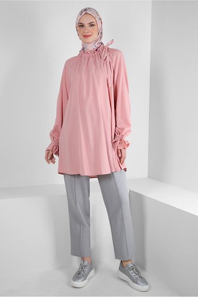 Alvina GARNED TIE-DETAIL TUNIC 43891
