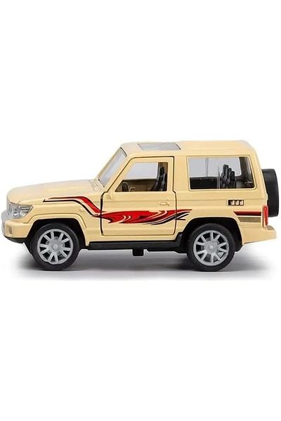 Other Small Toy Car - Pull-back Motion & Openable Front Door, Realistic Design,(WHITE/LIGHT BROWN)