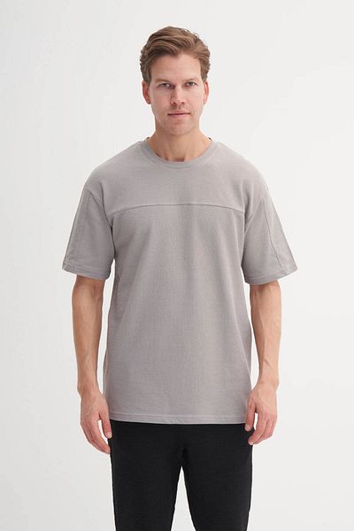 Cazador Ανδρικό μπλουζάκι Crew Neck Grey 4125