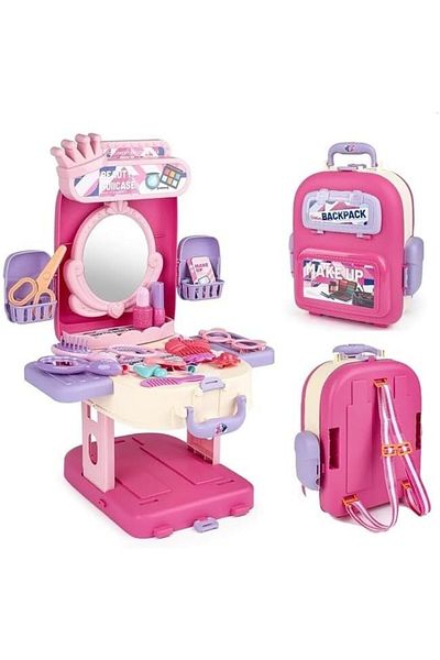 Other Kids Makeup Backpack 40-Piece Set - Portable Vanity Table Toy