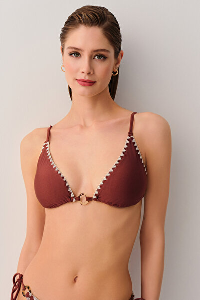 SUWEN Cowgirl Aksesuarlı Kroşetalı Bikini Üst