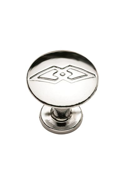 flores Furniture knob, metal, chrome with rhombus, R-3105