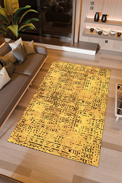 Halıcıoğlu home Dijital Baskı Makinede Yıkanabilir Kaymaz Taban Salon Halısı ...