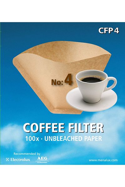 Electrolux Coffee filters CFP4 no. 4, 100 pcs, Electrolux 9002563147