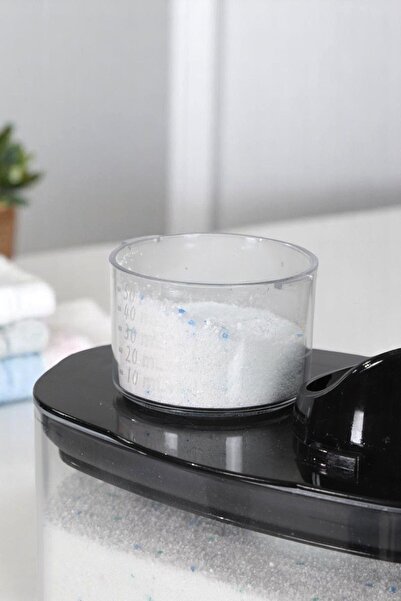 İronika Silikon Kapaklı Ölçekli Toz Sıvı Tablet Deterjan Saklama Kabı Kutusu 2100 Ml 2 Adet