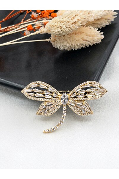 Siya Silver Zirkon Taşlı Yusufçuk Broş