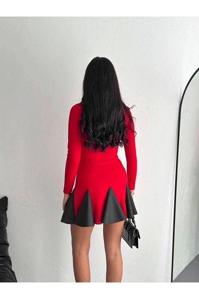 PETITE Mini Dress with Flared Skirt Crep S1267