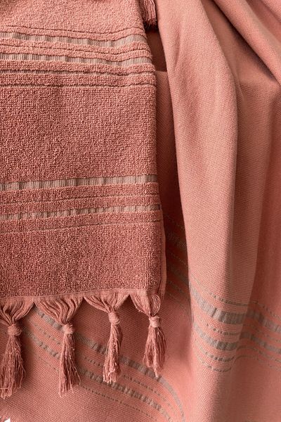 Sevim 100% Cotton Towel Peshtemal - Soft Pool & Beach Towel - Milk Coffee - 90X170 cm