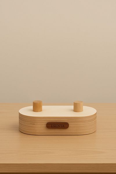 ESLENTA Wooden Balance Board Cylinder Double Apparatus