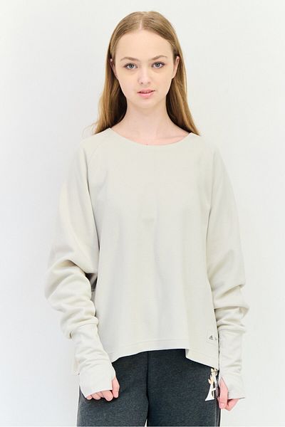 adidas X Parley Women Sportswear Fit Long Sleeve Outdoor Sweatshirt, Beige
