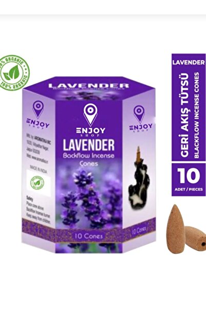 ENJOY SHOP Lavanta / Lavender Kokulu Geri Akışlı Tütsü Konikleri Backflow 10 Adet