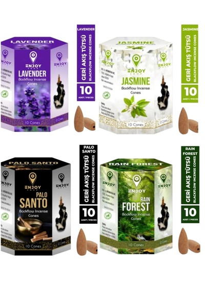 ENJOY SHOP 4 Paket Sevilen Tütsü Seti 40 Adet Backflow 40 Pieces