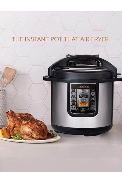 Koolen Colin Electric Pressure Cooker 1000 Watts 6 Liters 8 Functions LCD Display Silver * Black 816106002