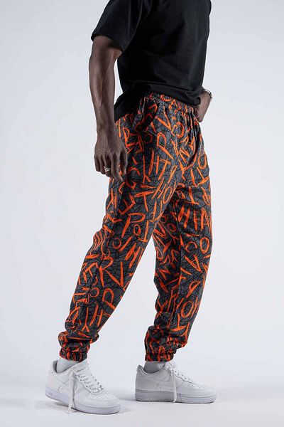 SUPERBLUE Unisex Digital Printed Jogger Elastic Leg Sweatpants Trousers with Pockets
