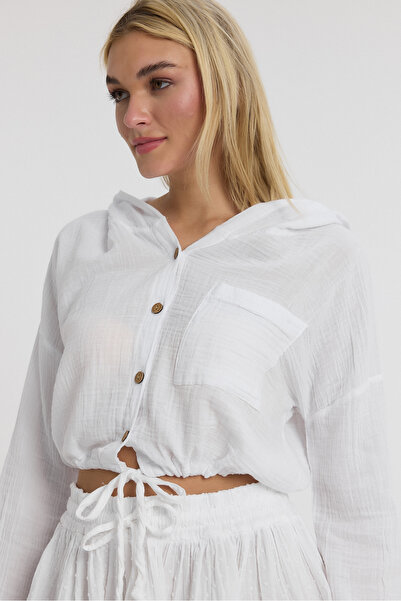 Heaven Ephesus Дамска къс от муселин - с качулка - 1160