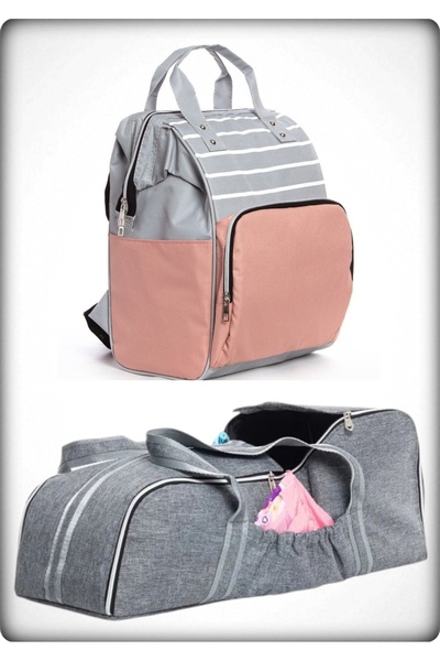 Avşar Baby 2 Li Bebek Taşıma Seti En İyi Anne Bebek Bakım Çantası ve Portbebe Modelleri