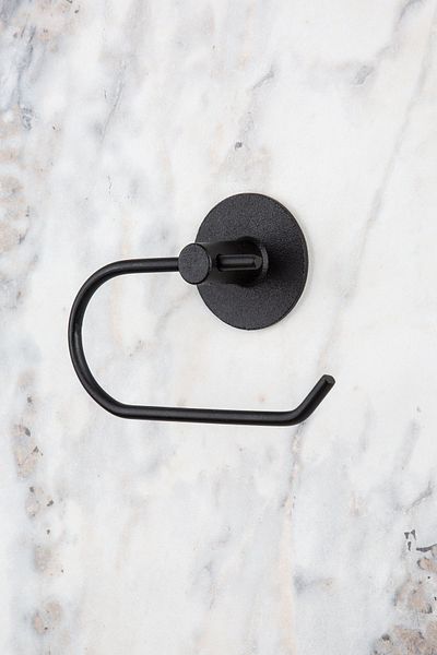 MultiStore Black Round Toilet Paper Holder - Wc Holder