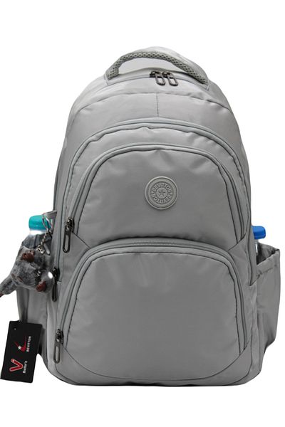 Bevitton Bvt-34600 Υδατοαπωθητική υφασμάτινη σχολική τσάντα Unisex σακίδιο πλάτης Γκρι