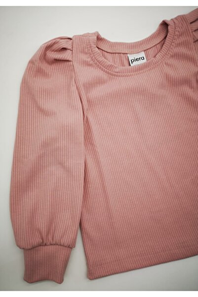 By Piera Sezónní dětská halenka s plisovanými rukávy – 100% bavlna 025390