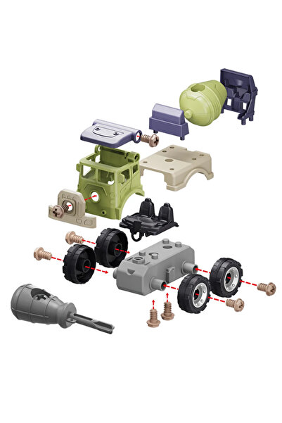 SmartFox Toy Construction Machine Mixer Truck - Socket 35 Pieces