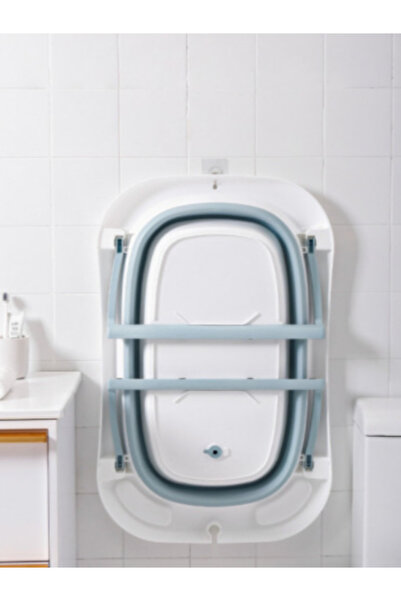 OEM Cadita pliabila cu hamac ergonomic, termometru, albastra