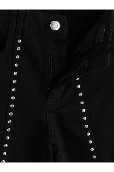 LC Waikiki Lcw Kids Black Wideleg Stone Girl's Trousers