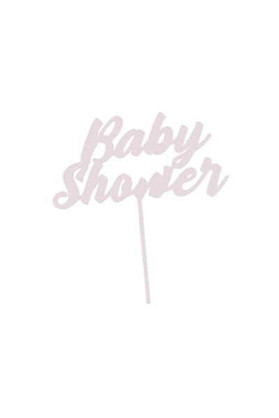 OEM Decoratiune topper tort Baby Shower, petrecere bebelusi, Alb Ivory, 17 cm