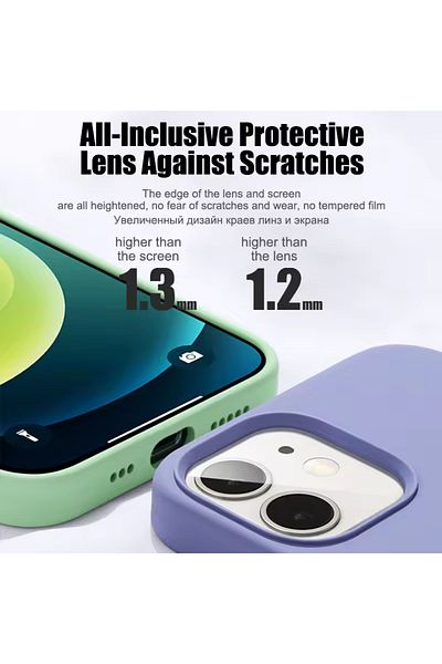 Choice غلاف هاتف سيليكون سائل أصلي أزرق داكن لهاتف iPhone 13، غطاء خلفي مقاوم للصدمات، ملحقات