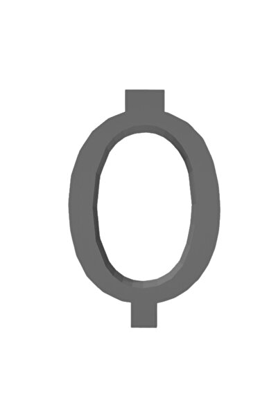 OEM Topper tort tip suport lumanare, "0", zi de nastere,100 X 64 mm argintiu