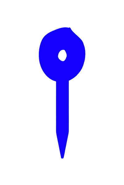 OEM Topper tort, "0", zi de nastere, aniversare,150 X 53 mm albastru