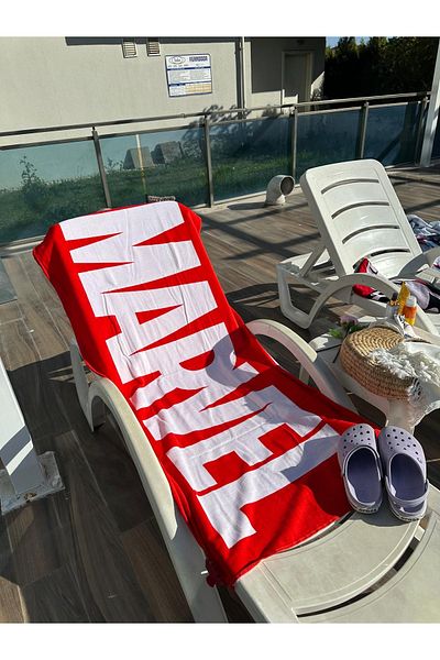 Explore Home , Marvel, Written, Beach, Towel - Red